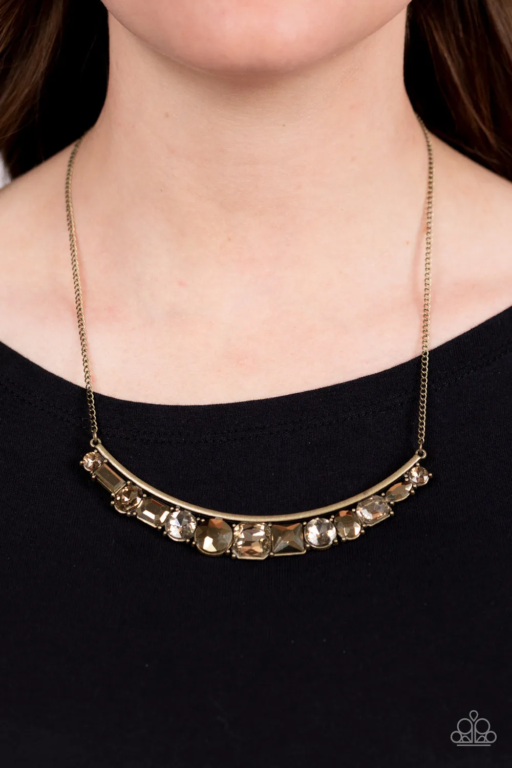 PAPARAZZI The Only SMOKE-SHOW in Town - Brass NECKLACE