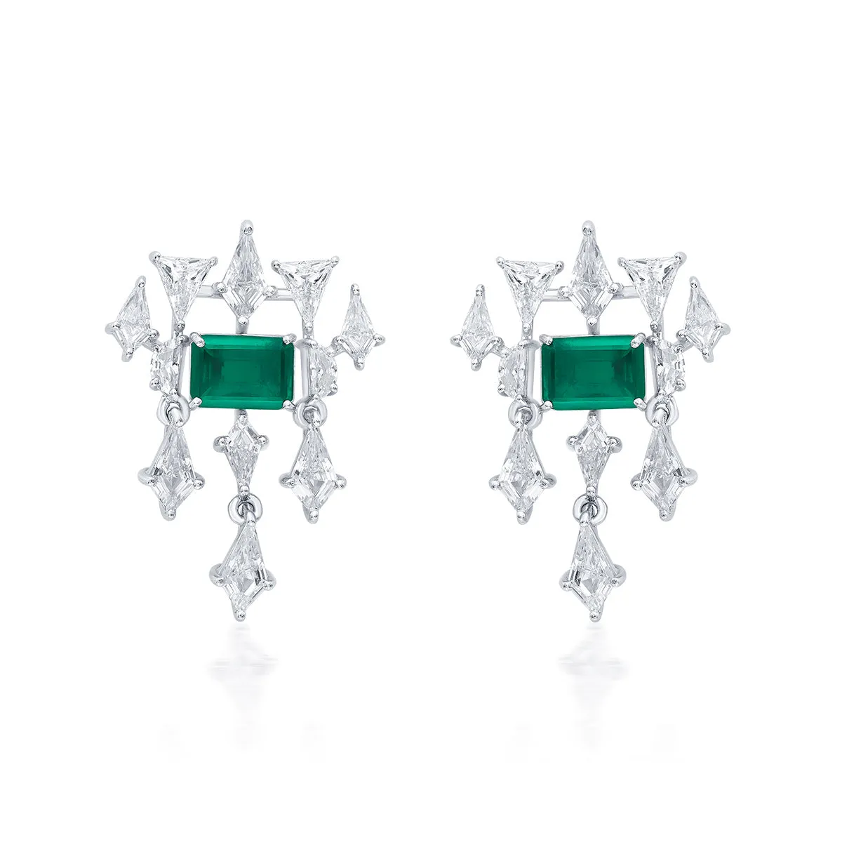 Provence 925 Silver Emerald Doublet Earrings