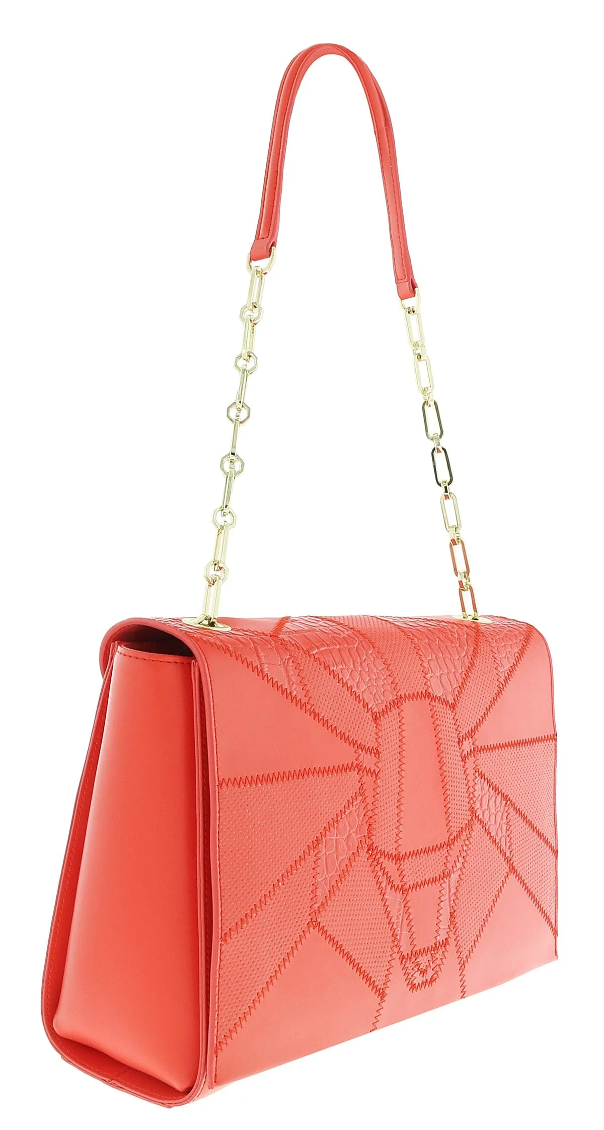 Roberto Cavalli  Class Elisabeth Coral Medium Shoulder Bag