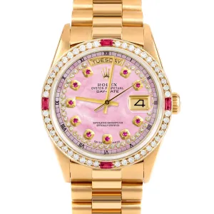 Rolex Day-Date 36mm | 18238-PMOP-STRR-4RBY-PRS