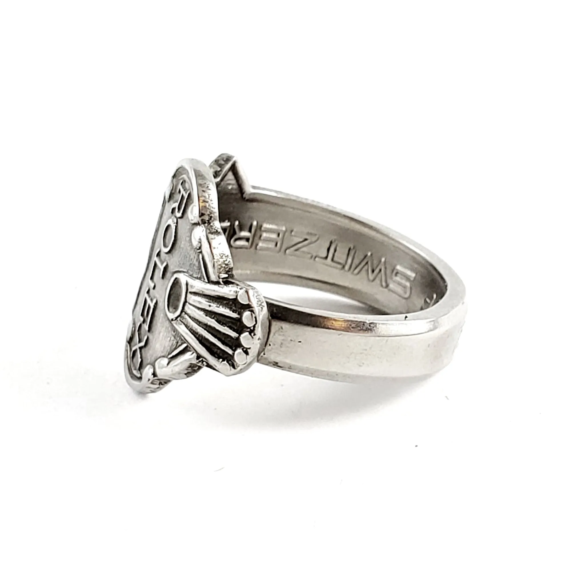 Rolex Swiss Cross Zermatt Stainless Steel Spoon Ring
