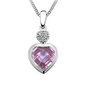 Silver CZ and White Topaz Pendant