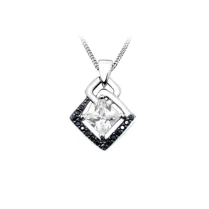 Silver White Topaz and Spinel Pendant