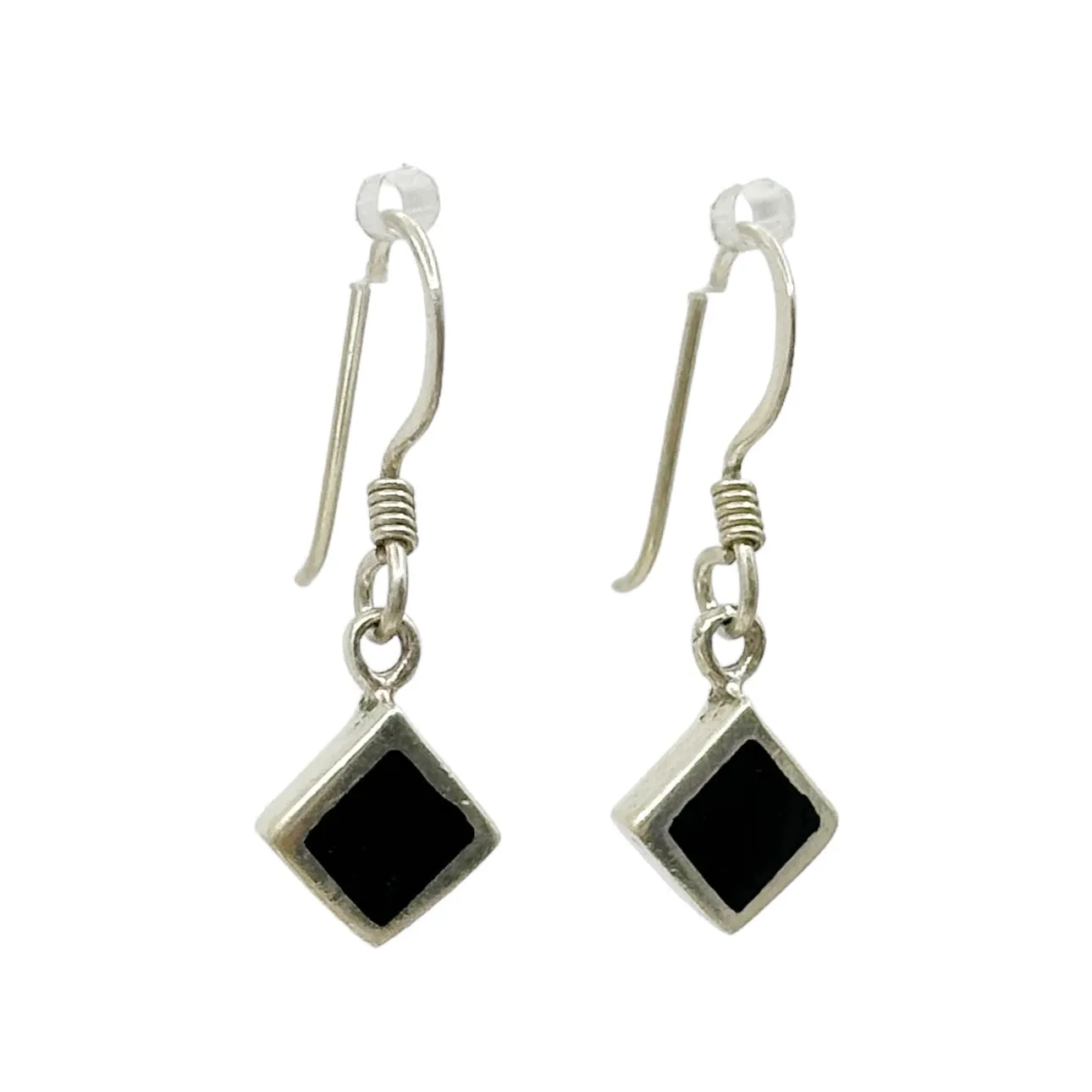 sterling silver onyx drop earrings GM40