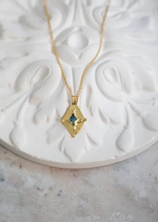 Thais Topaz 18k Gold Plate Necklace