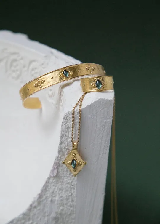 Thais Topaz 18k Gold Plate Necklace