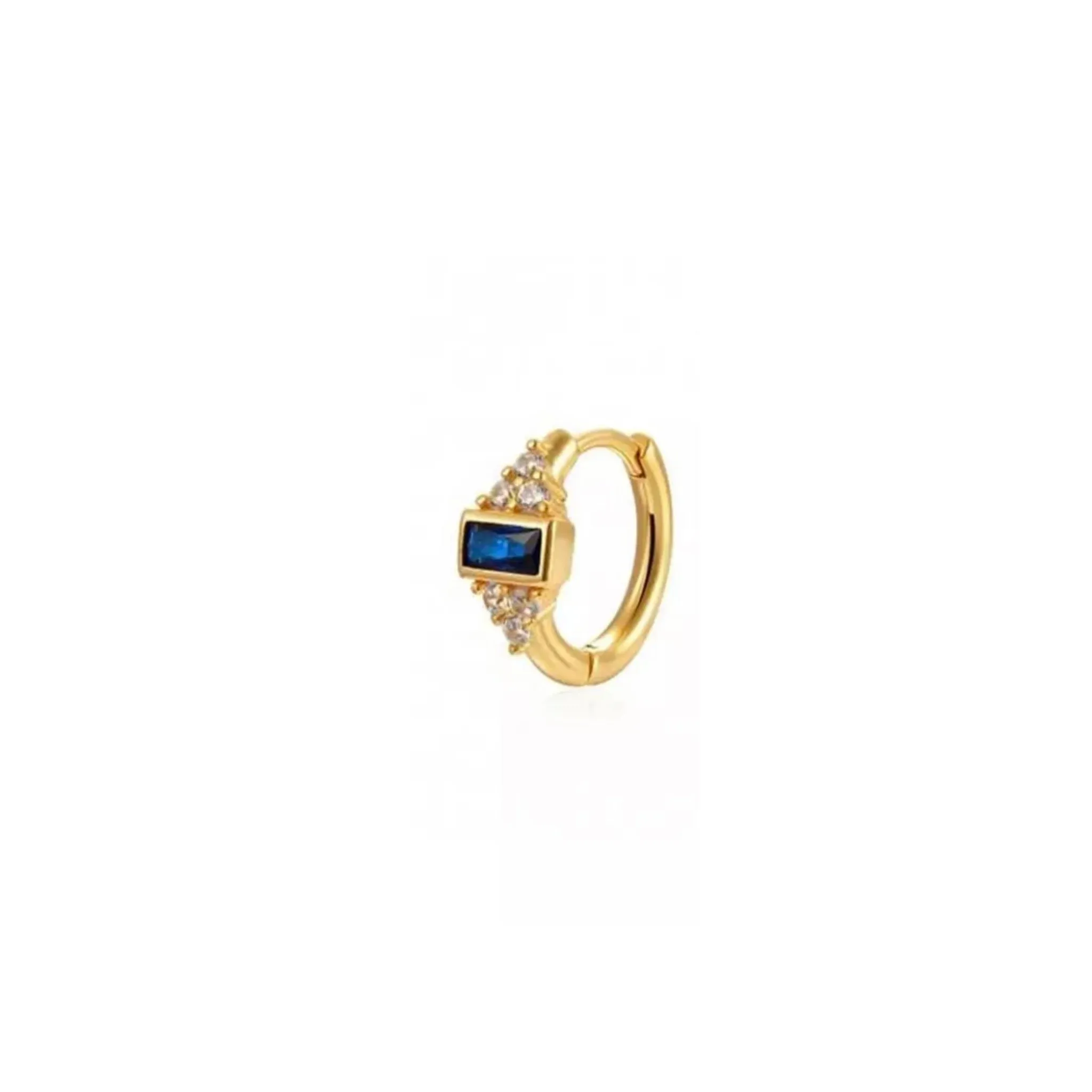Thin Emerald Cut Huggie