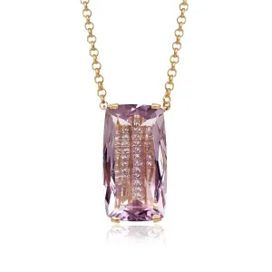 TRANSPARENZA Necklace (0890) - Pink Amethyst / YG