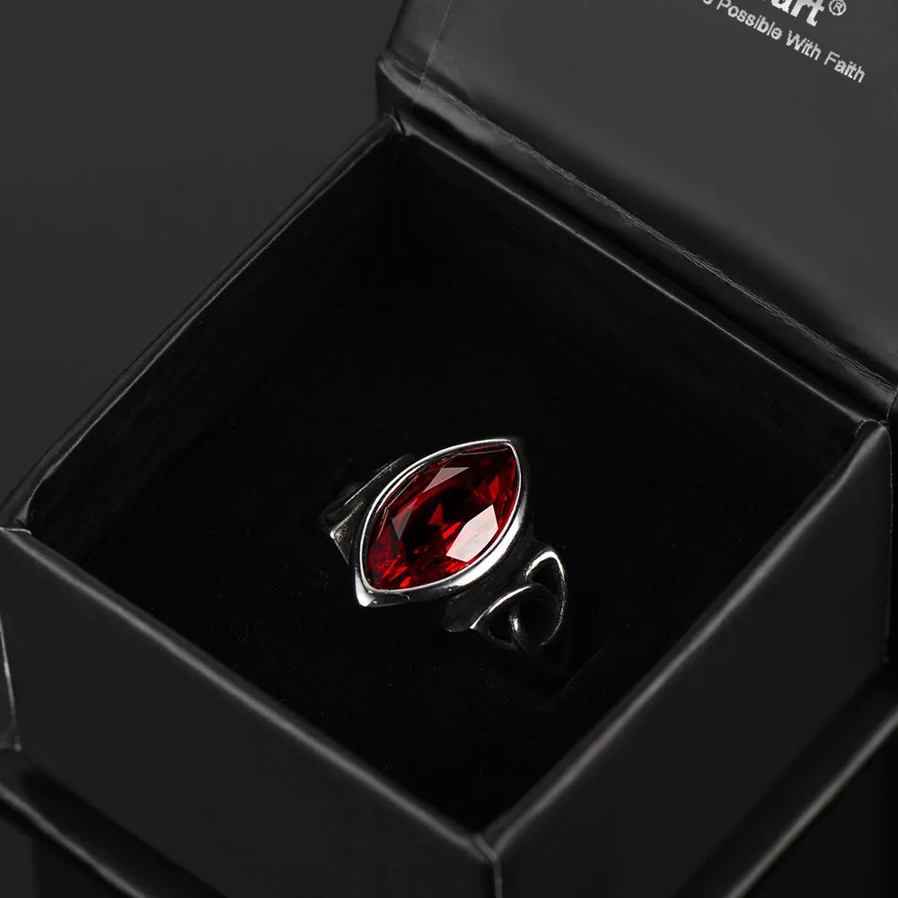 Vintage Celtic Ruby Ring Gemstone Ring for Men